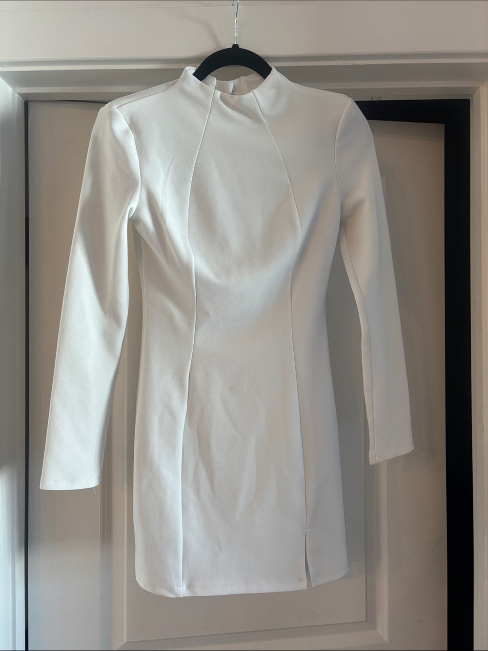 Hello Molly White Long-Sleeve Mini Dress